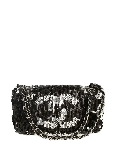 Pre-owned Chanel 2009 Baguette Shoulder Bag In Black