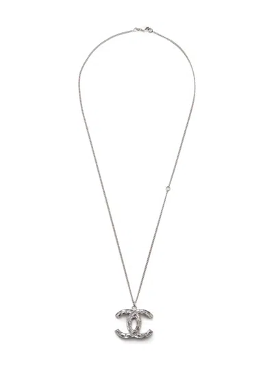 Pre-owned Chanel 2009 Cc-mark Rhinestone Necklace
