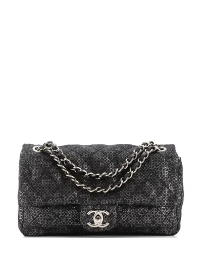 Pre-owned Chanel 2009 Classic Flap Shoulder Bag In Black