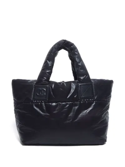 Pre-owned Chanel 2009 Coco Cocoon Tote Bag In Black
