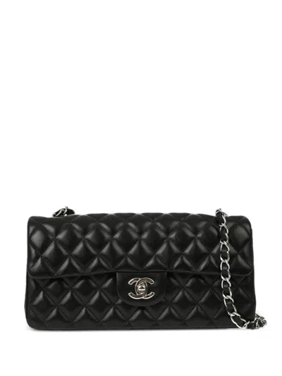 Pre-owned Chanel 2009 East West Shoulder Bag In Black