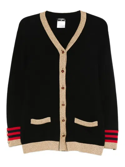 Pre-owned Chanel 2009 Gold-trim Cardigan