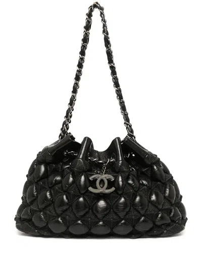 Pre-owned Chanel 2009 Metiers D'art Shoulder Bag In Black