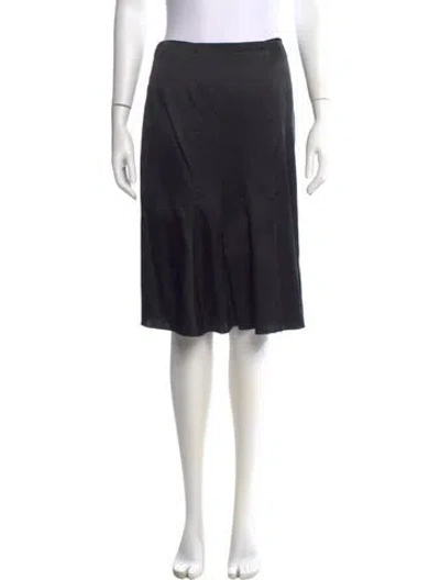 Pre-owned Chanel 2009 Midi Length Skirt In Black
