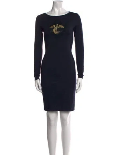 Pre-owned Chanel 2009 Mini Dress In Blue