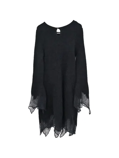 Pre-owned Chanel 2009 Mini Long-sleeve Dress In Black