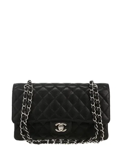 Pre-owned Chanel 2009 Timeless Classic Leather Shoulder-bag In Black