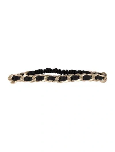 Pre-owned Chanel 2009 Vintage Cc Chain Headband In Black