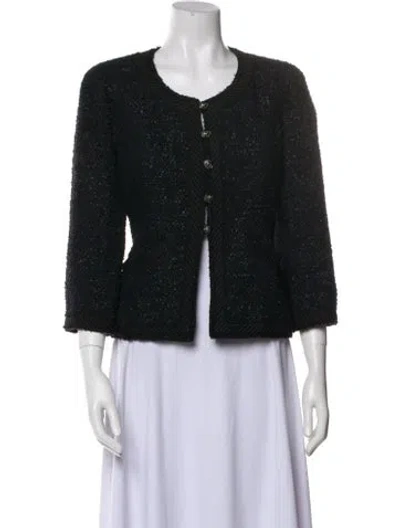 Pre-owned Chanel 2009 Wool Evening Jacket In Blue
