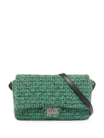 Pre-owned Chanel 2009-2010 2.55 Reissue 227 Shoulder Bag In Green
