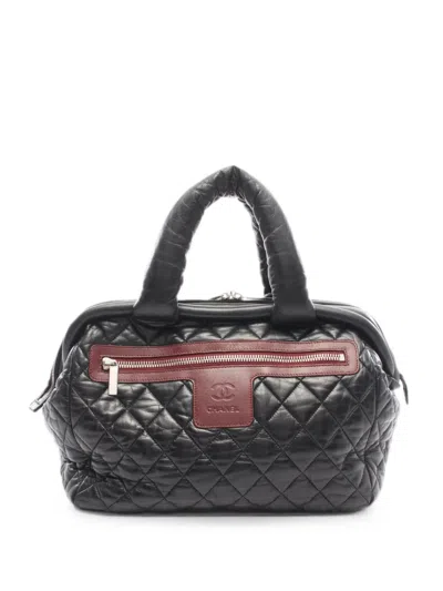 Pre-owned Chanel 2009-2010 Coco Cocoon Quilted Tote Bag In Black