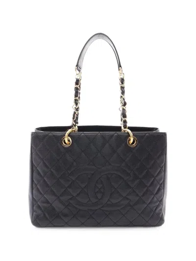 Pre-owned Chanel 2009-2010 Grand Shopping Tote Bag In ブラック