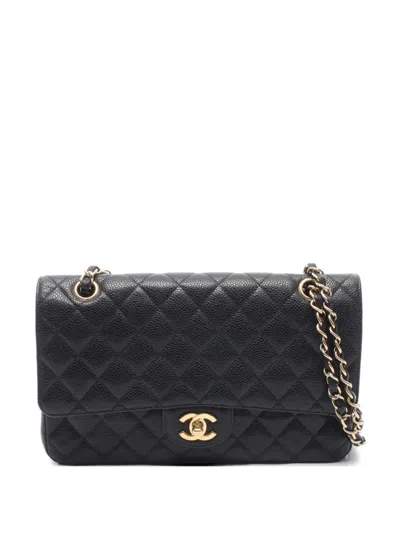 Pre-owned Chanel 2009-2010 Leather Shoulder Bag In Black