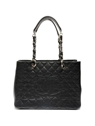 Pre-owned Chanel 2009-2010 Matelasse Gst Tote Bag In Black
