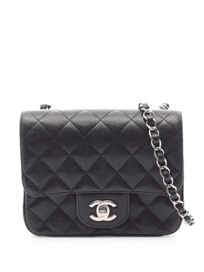 Pre-owned Chanel 2009-2010 Mini Matelassé Shoulder Bag In Black
