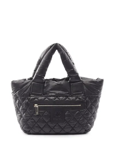Pre-owned Chanel 2009-2010 Small Reversible Coco Cocoon Tote Bag In Black