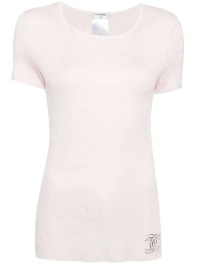 Pre-owned Chanel 2009s Cc Logo T-shirt In Pink
