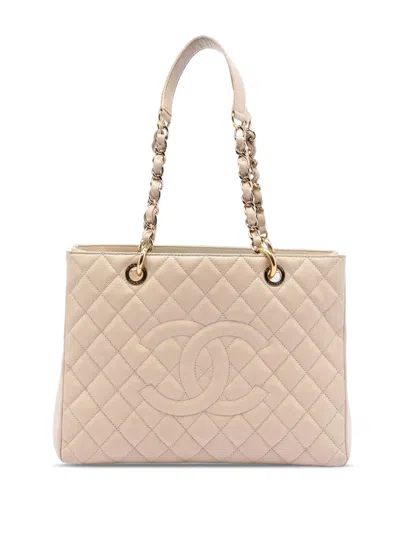 Pre-owned Chanel 2010-2011 Caviar Grand Shopping Tote Bag In Brown