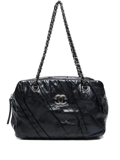 Pre-owned Chanel 2010-2011 Cc-mark Chain Shoulder Bag In Black