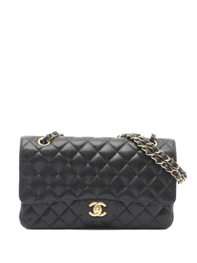 Pre-owned Chanel 2010-2011 Matelasse Flap Chain-strap Shoulder Bag In Black