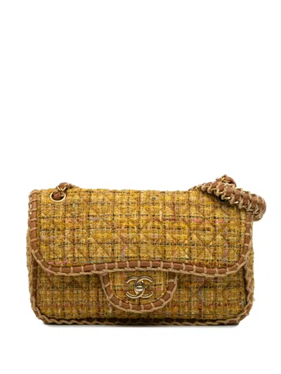 Pre-owned Chanel 2010-2011 Medium Quilted Tweed St Tropez Flap Shoulder Bag