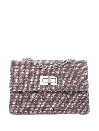 Pre-owned Chanel 2010-2011 Mini Glitter Canvas Reissue 2.55 Flap Crossbody Bag