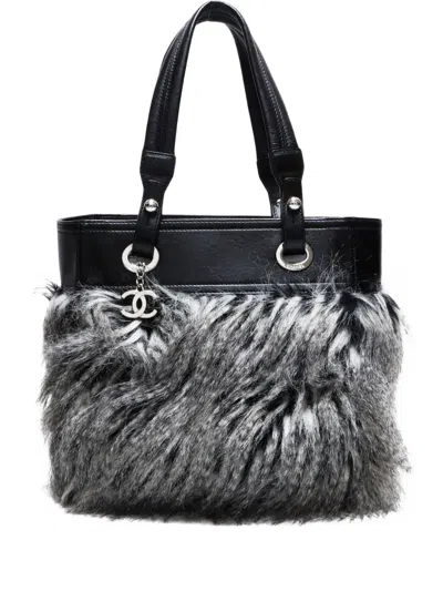 Pre-owned Chanel 2010-2011 Paris Biarritz Tote Bag In Gray