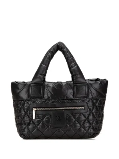 Pre-owned Chanel 2010-2011 Small Quilted Nylon Coco Cocoon Tote Bag