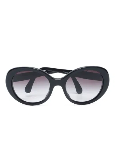 Pre-owned Chanel 2010-2020s Cc Mark Sunglasses In Black