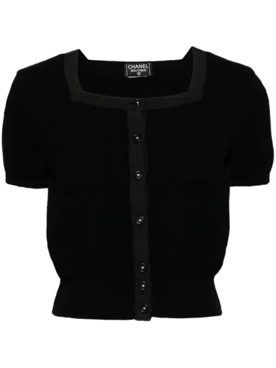 Pre-owned Chanel 2010-2020s Short-sleeves Cardigan In Black