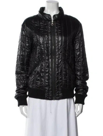 Pre-owned Chanel 2010 Bomber Jacket In Black