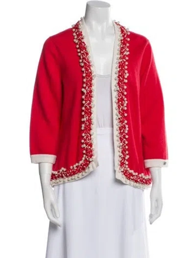 Pre-owned Chanel 2010 Cashmere Sweater In Red
