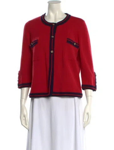 Pre-owned Chanel 2010 Cashmere Sweater In Red
