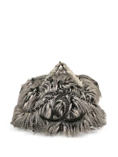 Pre-owned Chanel 2010 Cc Arctic Fantasy Tote Bag In Grey