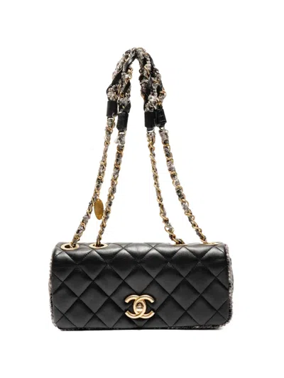 Pre-owned Chanel 2010 Cc Mark Quilted Shoulderbag In Black
