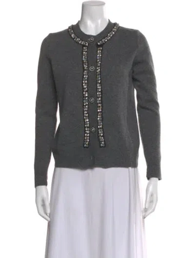 Pre-owned Chanel 2010 Crew Neck Sweater In Gray