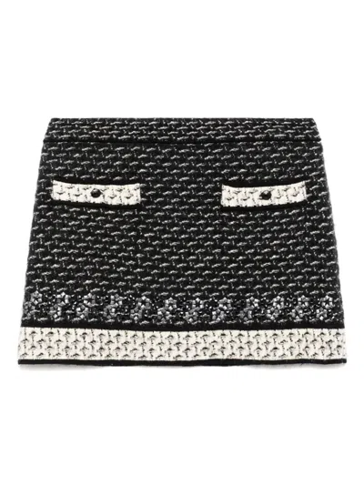 Pre-owned Chanel 2010 Embellished Skirt In Black