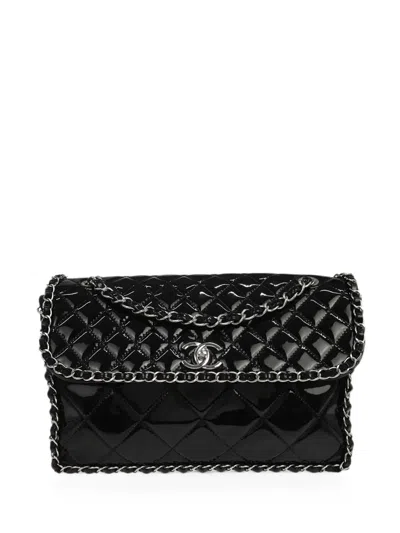 Pre-owned Chanel 2010 In The Business Flap Shoulder Bag In Black