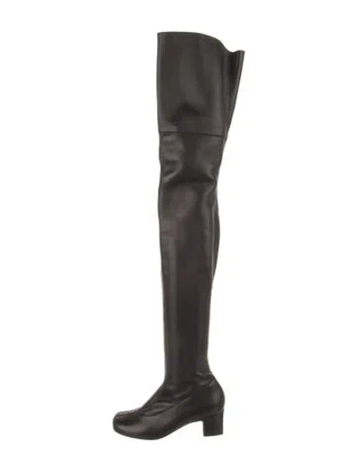 Pre-owned Chanel 2010 Interlocking Cc Logo Boots In Black
