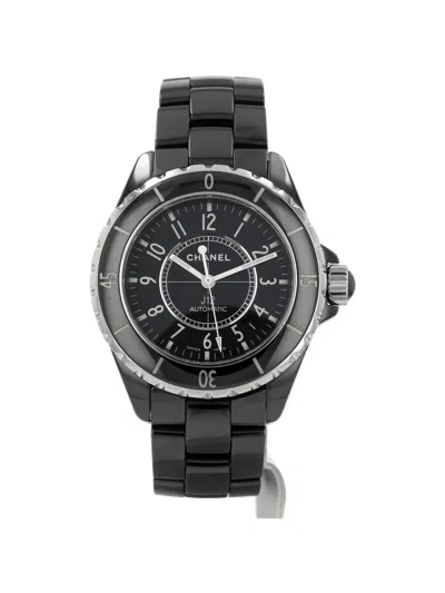 Pre-owned Chanel 2010's J12 38mm Watch In Black