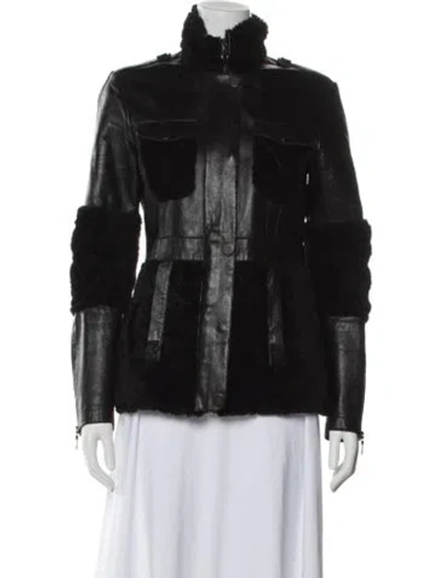 Pre-owned Chanel 2010 Lamb Leather Jacket In Black