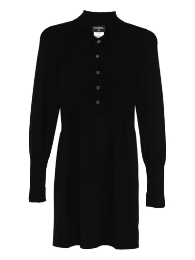 Pre-owned Chanel 2010 Long Sleeves Dress In Black
