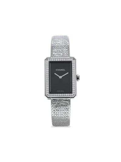 Pre-owned Chanel 2010  Boy-friend 34.6mm In Black