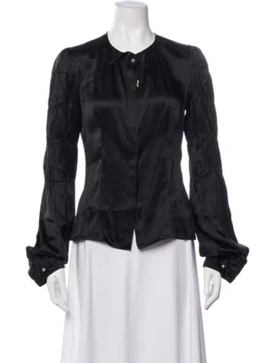 Pre-owned Chanel 2010 Silk Blouse In Black