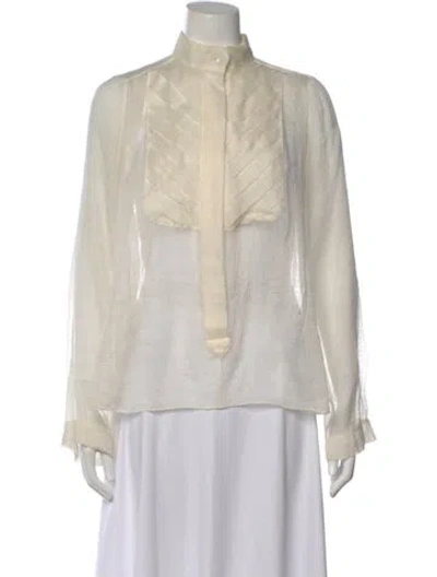 Pre-owned Chanel 2010 Silk Blouse In Neutral