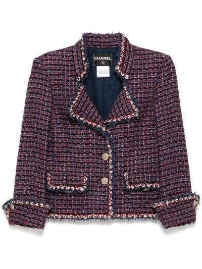 Pre-owned Chanel 2010 Single-breasted Blazer In Blue