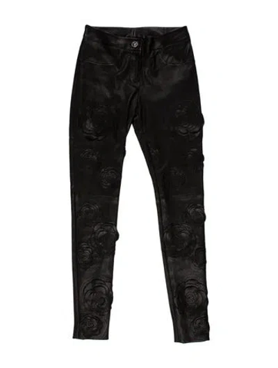 Pre-owned Chanel 2010 Skinny Leg Pants In Black