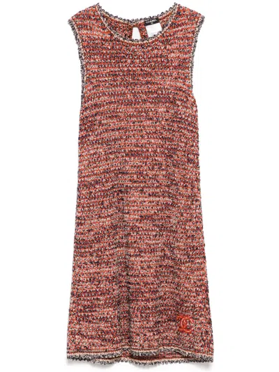 Pre-owned Chanel 2010 Sleeveless Dress In Red