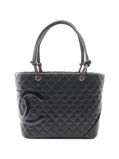 Pre-owned Chanel 2010-2011 Cambon Line Tote Bag In Black