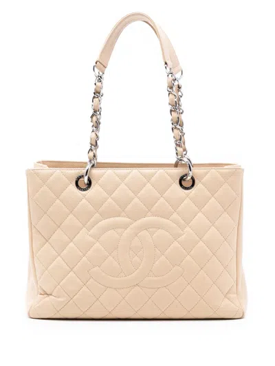 Pre-owned Chanel 2010-2011 Caviar Grand Shopping Tote Bag In Brown
